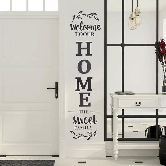 3d Wall art Welcome to Our Home the Sweet Family Wall Decoration for Home Office Dorm - 15 inch
