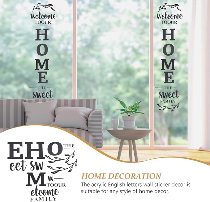 3d Wall art Welcome to Our Home the Sweet Family Wall Decoration for Home Office Dorm - 15 inch