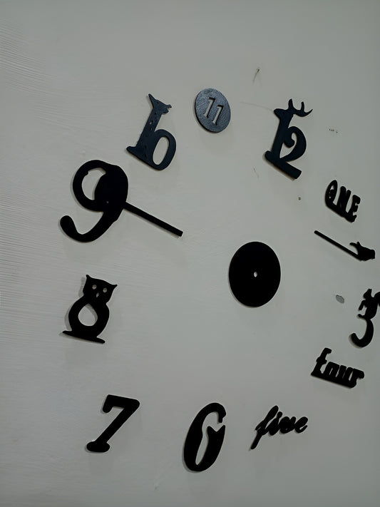 Decorative 3D Clock / DIY Clock Creative 3D Wooden wall clock for Home Decor